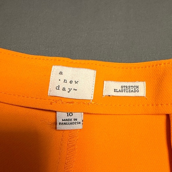 Women's High-Rise Tailored Shorts - A
New Day™ Orange size 10 - Picture 4 of 5